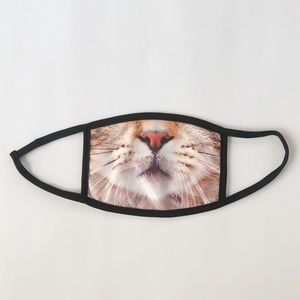 NEW Washable Cute Kitty Cat Stretchy Soft Fabric Face Mask Unisex Adult OS